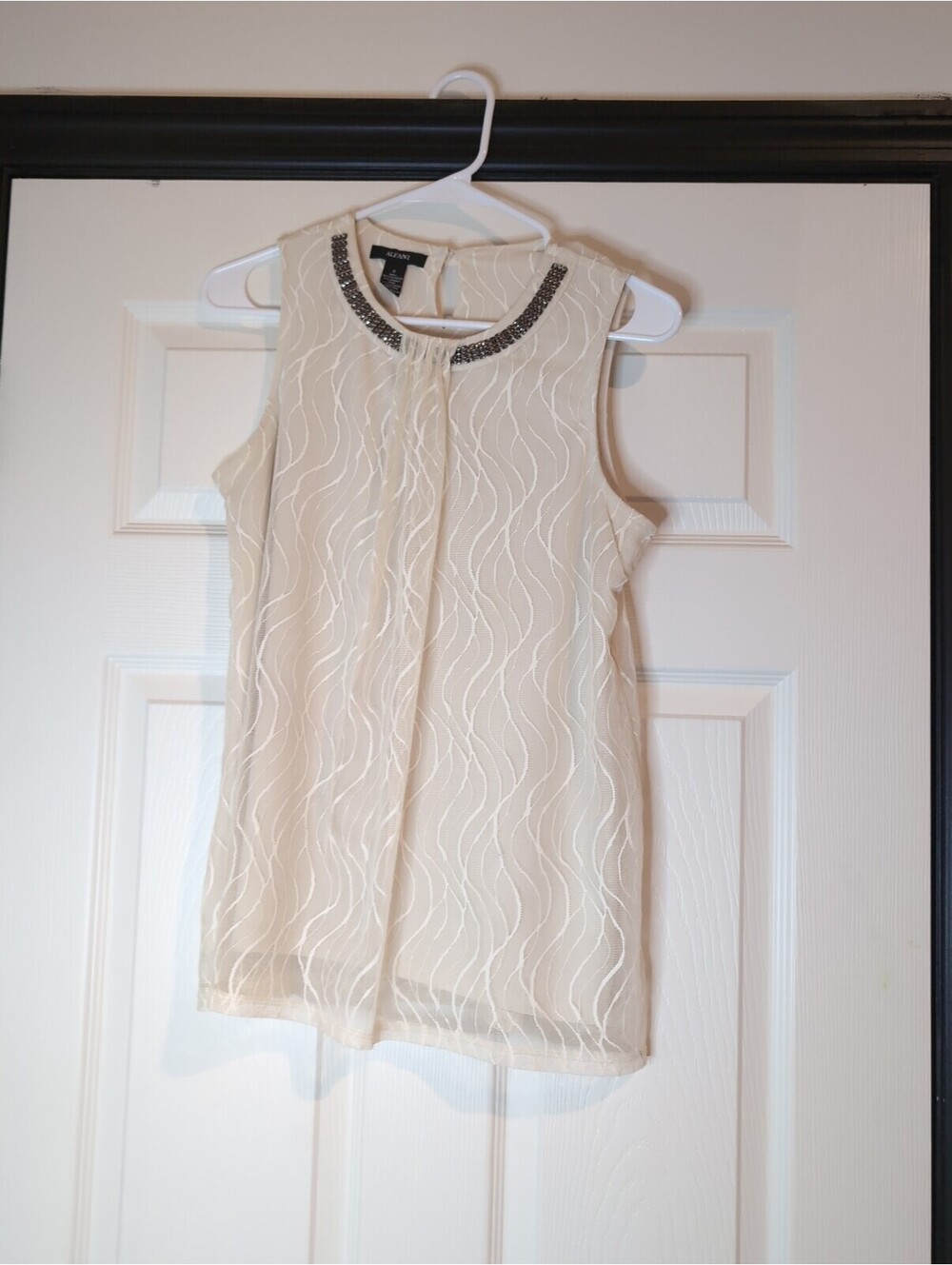 Small lace Embellished Neckline Blouse